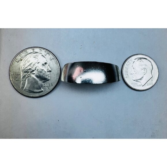 Estate Emporio Armani 925 Sterling Silver Modern Band Ring Size 10.5, 12g - Picture 10 of 11